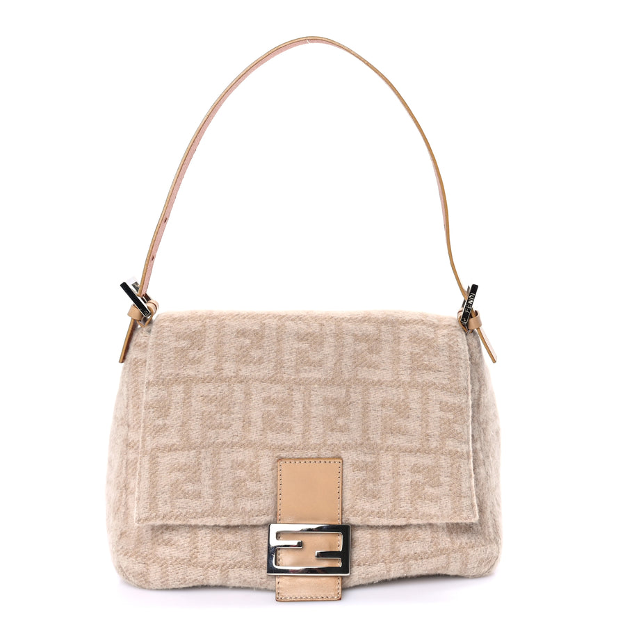 Fendi Wool Zucca Mama Baguette Beige Image 1