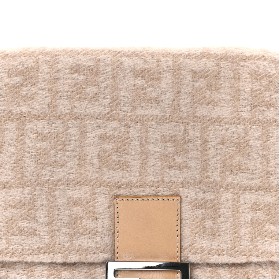 Fendi Wool Zucca Mama Baguette Beige Image 6