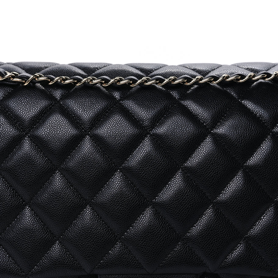 Chanel Caviar Quilted XXL Travel Flap Bag Black Black Image 6