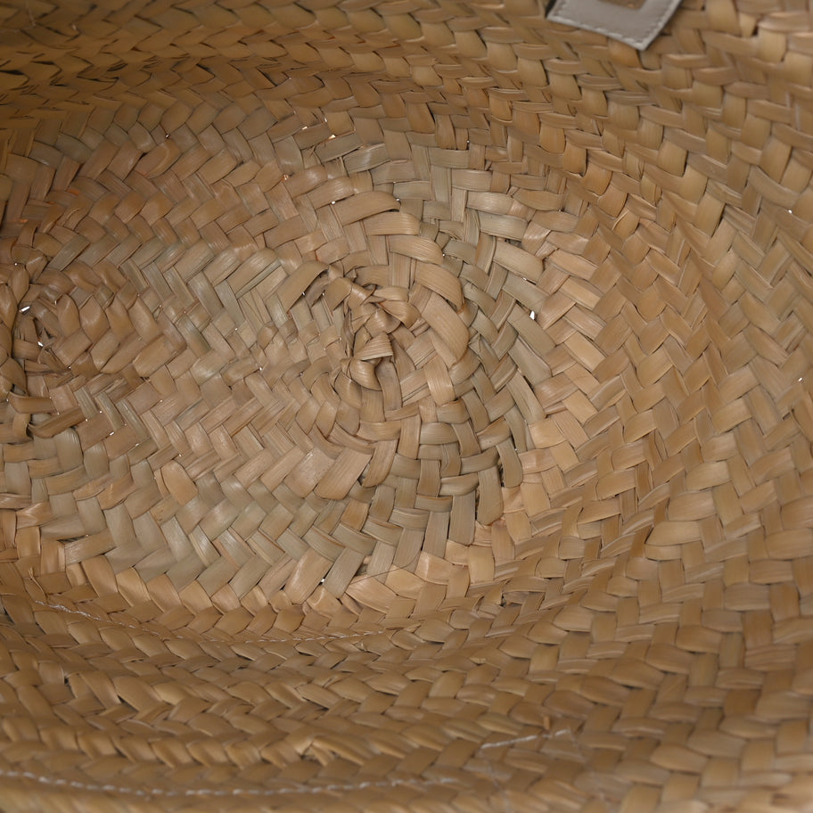 Tag Heuer Raffia Small Basket Tote Bag Natural White Natural White Image 4