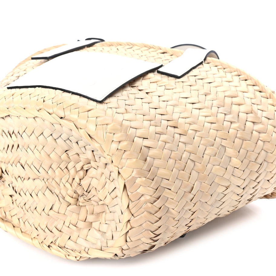 Tag Heuer Raffia Small Basket Tote Bag Natural White Natural White Image 8