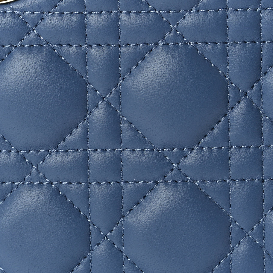 Christian Dior Lambskin Cannage Small My ABCDior Lady Dior Denim Blue Image 6