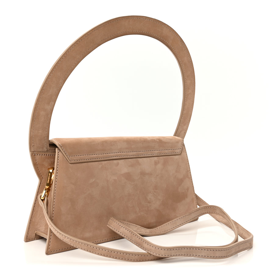 Jacquemus Nubuck Le Sac Rond Dark Beige Image 2