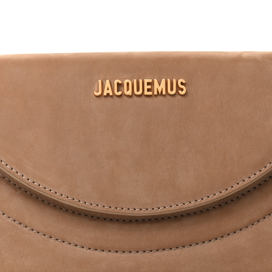 Jacquemus Nubuck Le Sac Rond Dark Beige Image 6