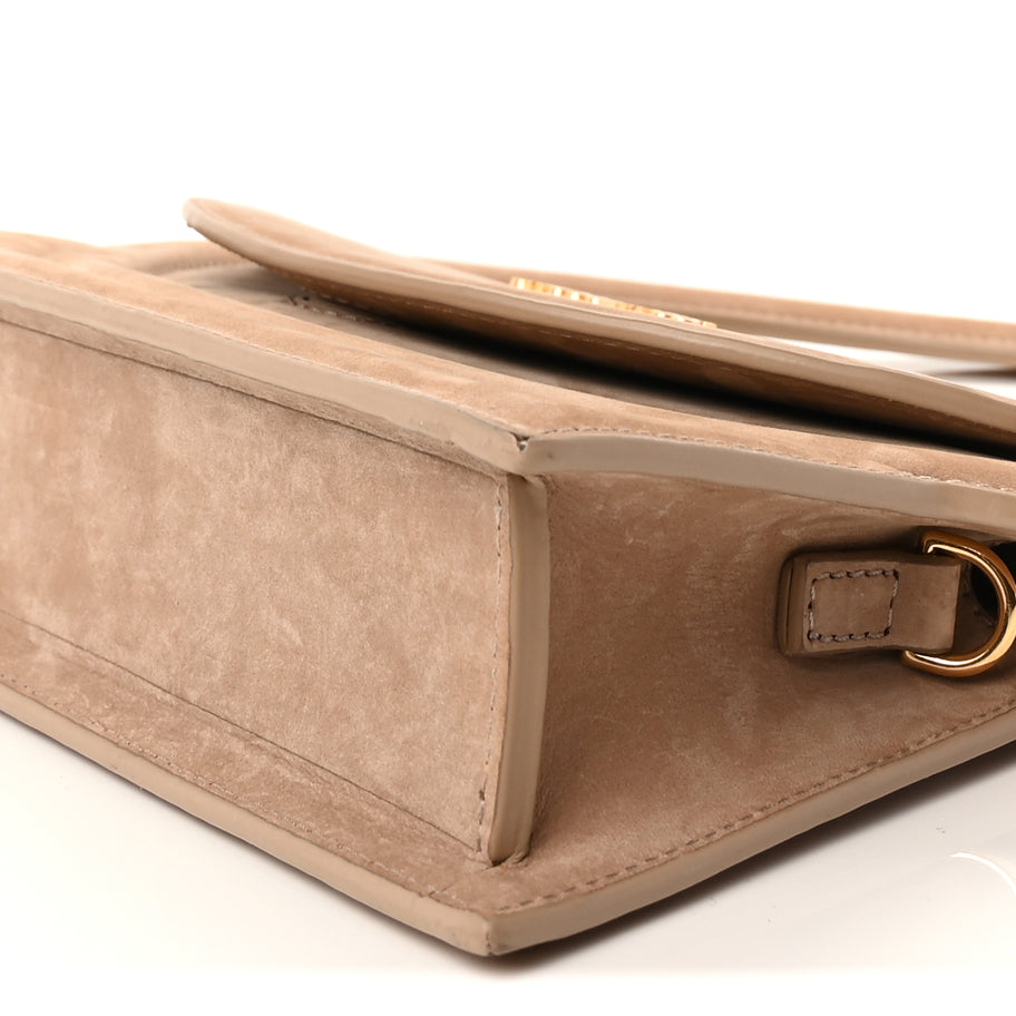 Jacquemus Nubuck Le Sac Rond Dark Beige Image 7