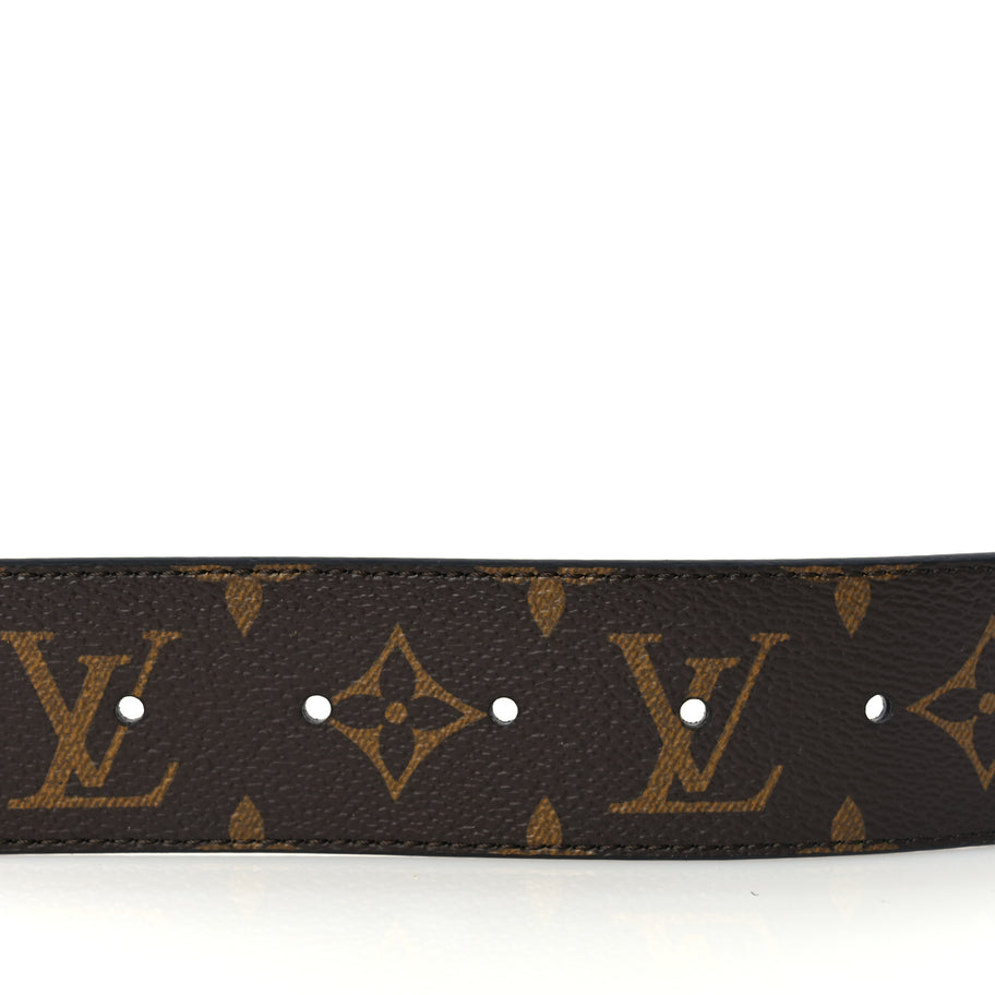 Louis Vuitton Calfskin Monogram 40mm LV Initiales Reversible Belt 95 38 Black Image 5