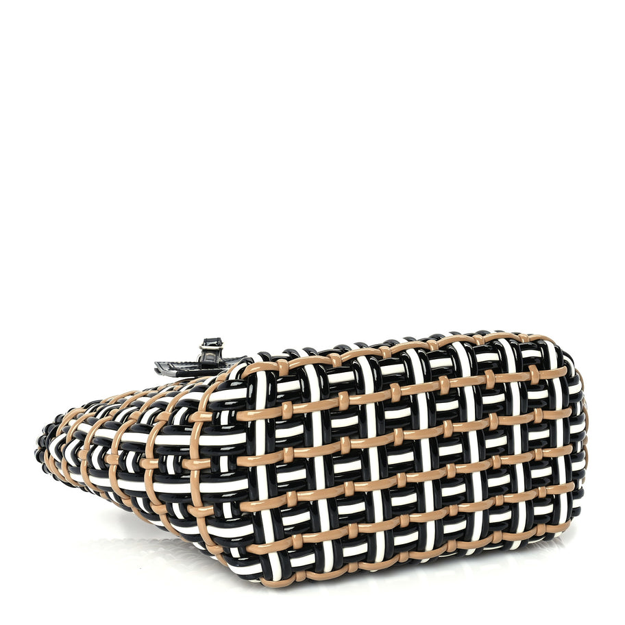 Balenciaga Patent XS Bistro Basket  Black Beige Image 3