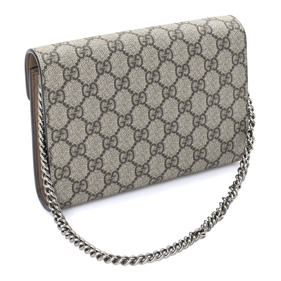Gucci GG Supreme Monogram Mini Dionysus Chain Wallet  Beige Taupe Image 2
