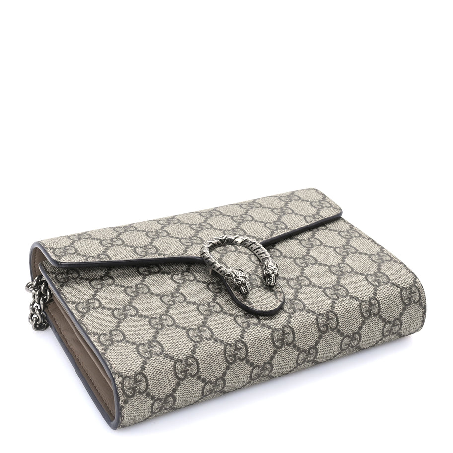 Gucci GG Supreme Monogram Mini Dionysus Chain Wallet  Beige Taupe Image 3