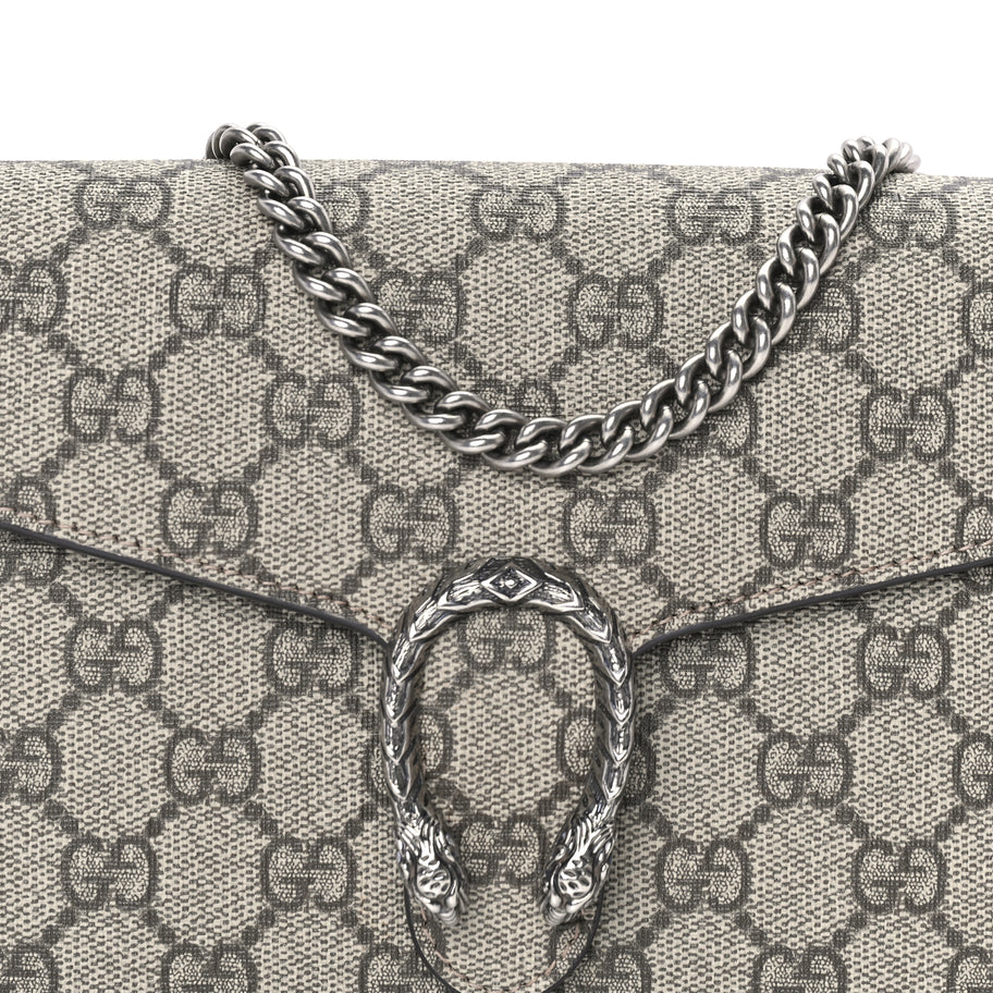 Gucci GG Supreme Monogram Mini Dionysus Chain Wallet  Beige Taupe Image 6