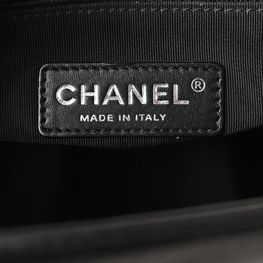 Chanel Lambskin Quilted Large Boy Flap Beige Black Image 5