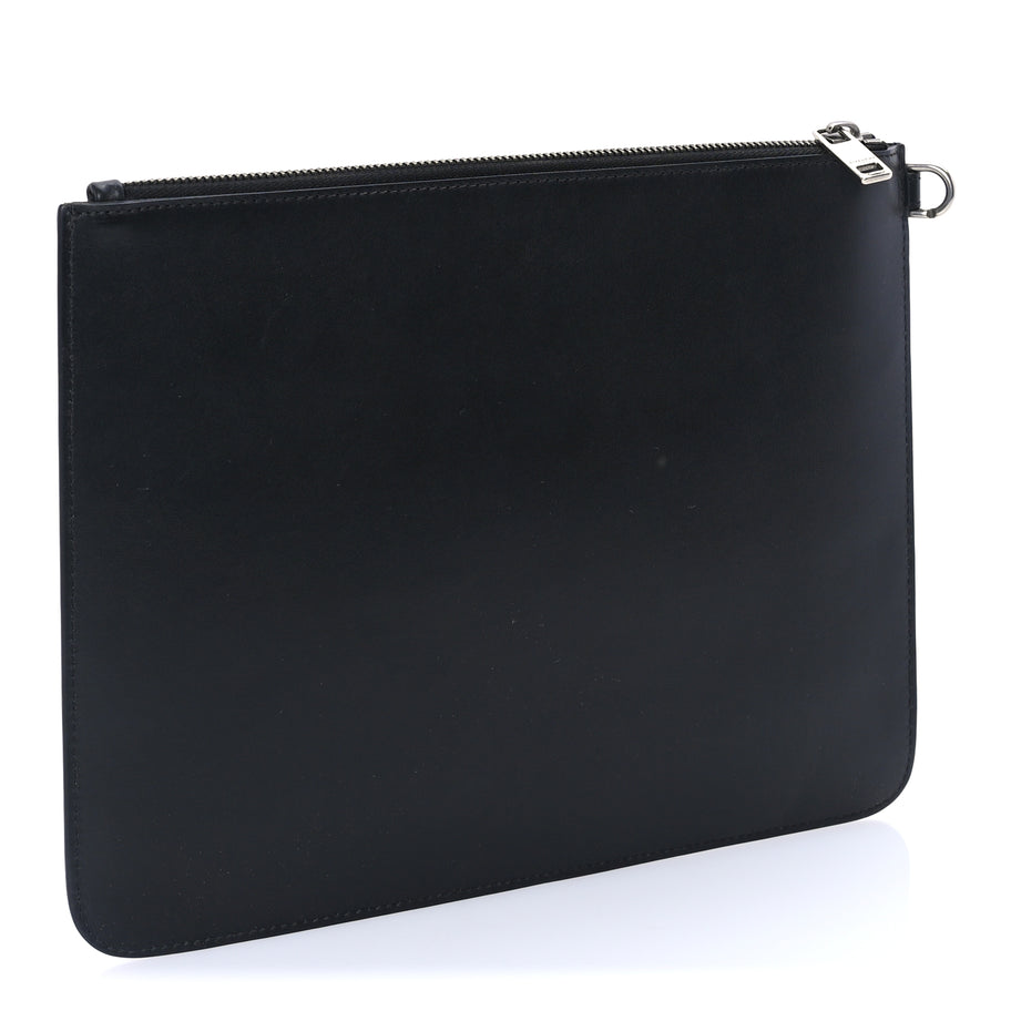 Givenchy Calfskin Paris Print Medium Cosmetic Pouch  Black Image 3