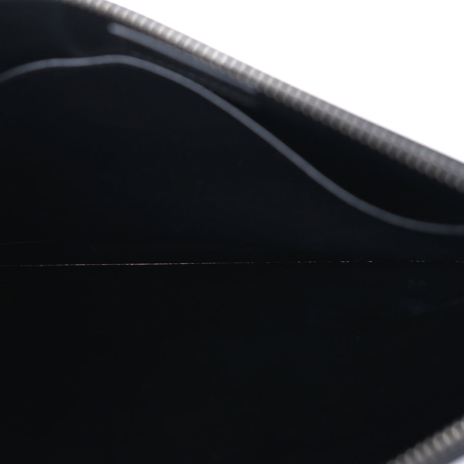 Givenchy Calfskin Paris Print Medium Cosmetic Pouch  Black Image 5
