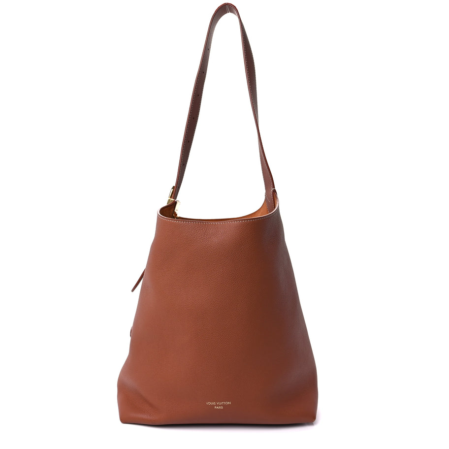 Louis Vuitton Grained Calfskin Low Key Hobo MM Cognac Image 2