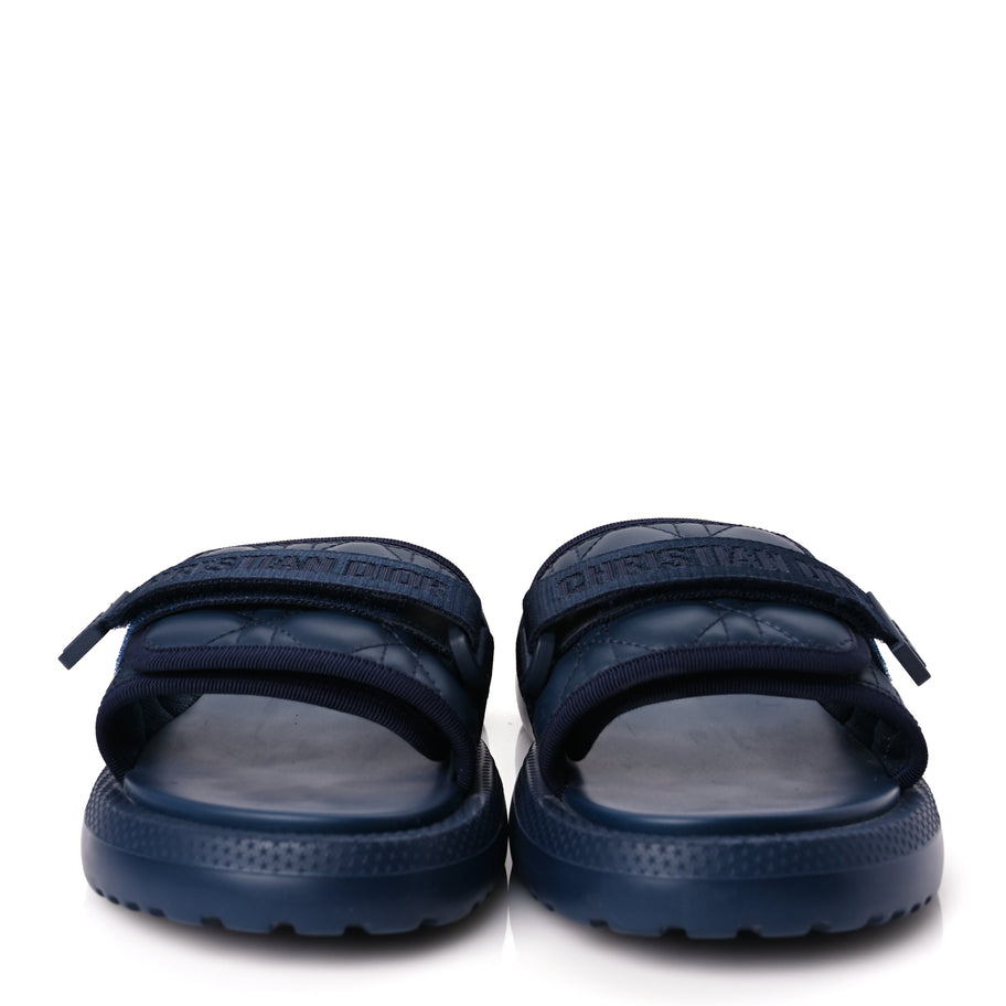Christian Dior Calfskin Cannage Dioriviera Dio(r)evolution Slide Sandals 41 Blue Image 3
