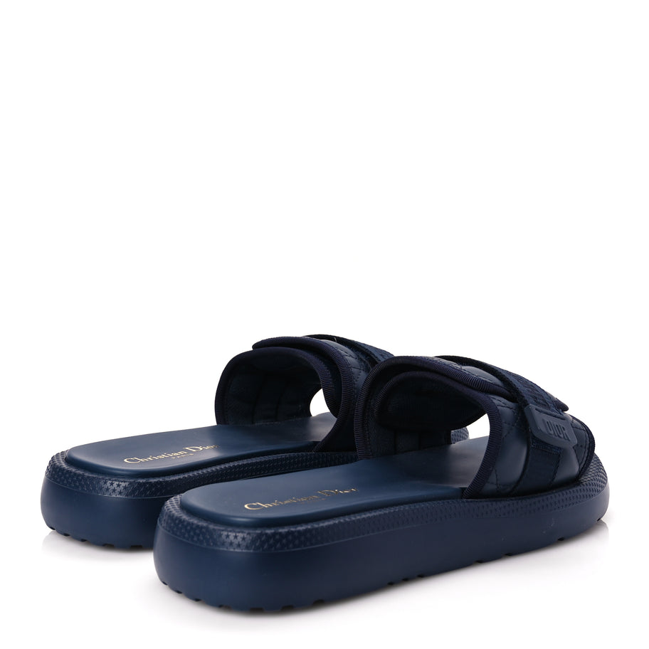 Christian Dior Calfskin Cannage Dioriviera Dio(r)evolution Slide Sandals 41 Blue Image 5