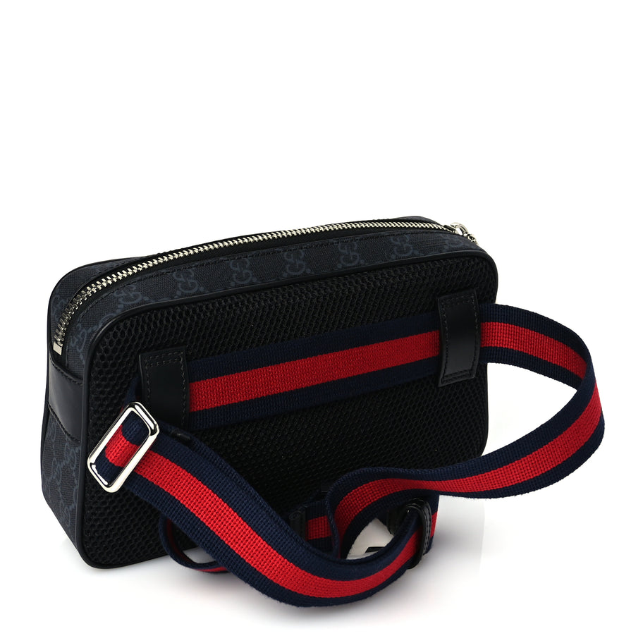 Gucci Soft GG Supreme Monogram Web Belt Bag Black Grey Image 2