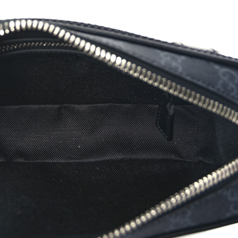 Gucci Soft GG Supreme Monogram Web Belt Bag Black Grey Image 4