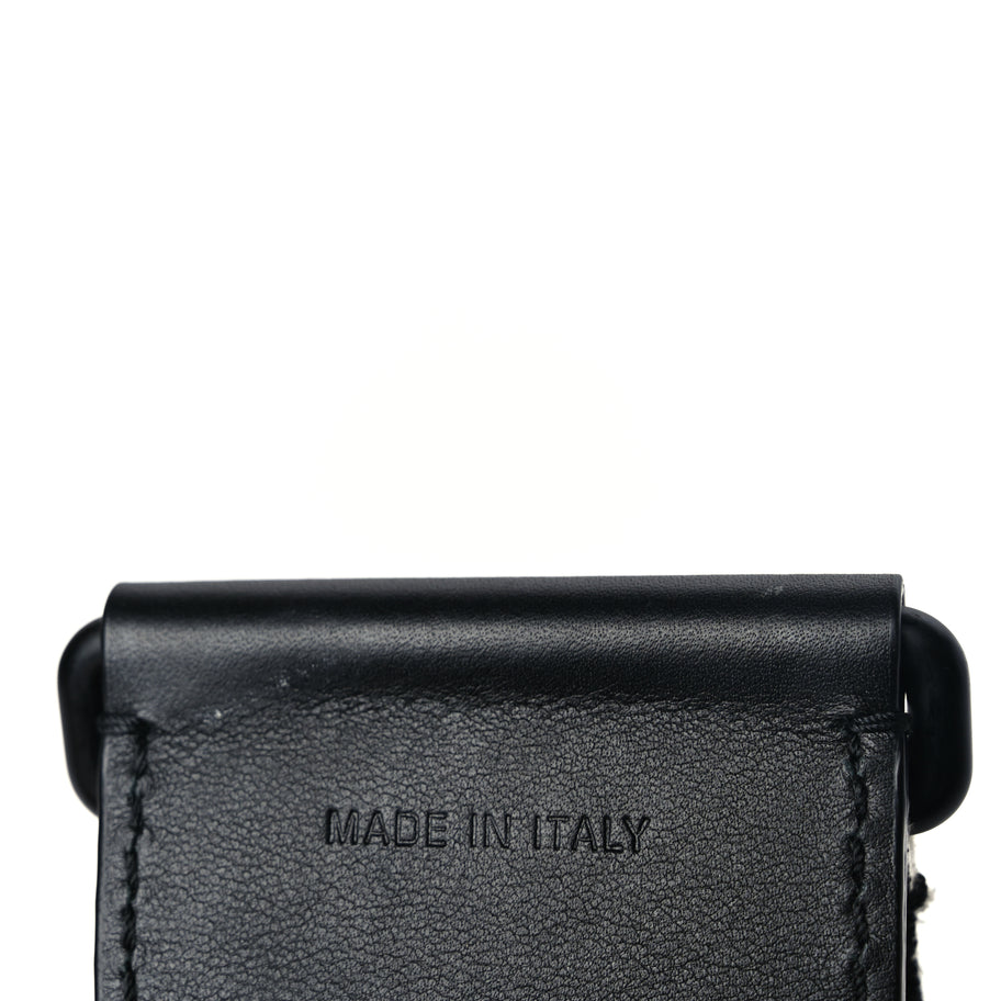 Christian Dior Canvas Embroidered Shoulder Strap Black Ultramatte Image 6