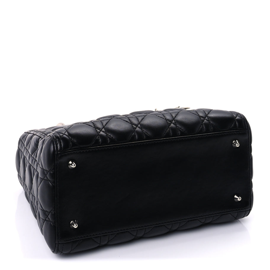 Christian Dior Lambskin Cannage Medium Lady Dior Black Image 3
