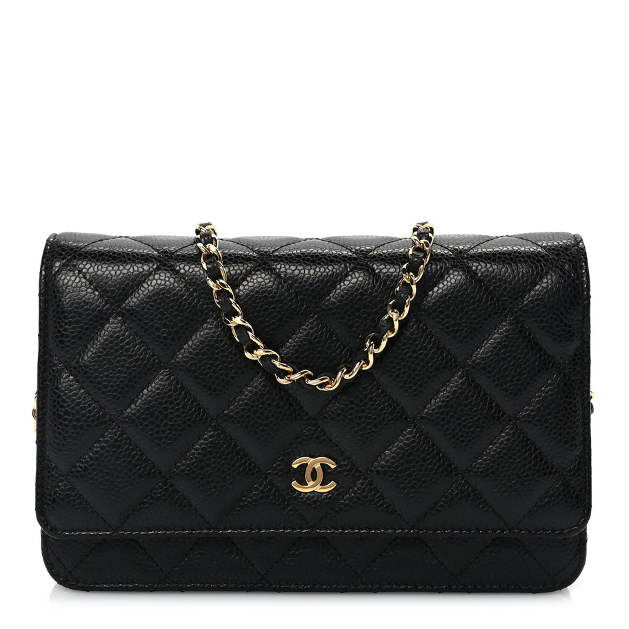Chanel Caviar Quilted Wallet On Chain WOC Black Image 1