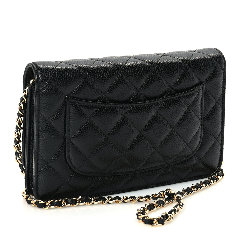 Chanel Caviar Quilted Wallet On Chain WOC Black Image 2