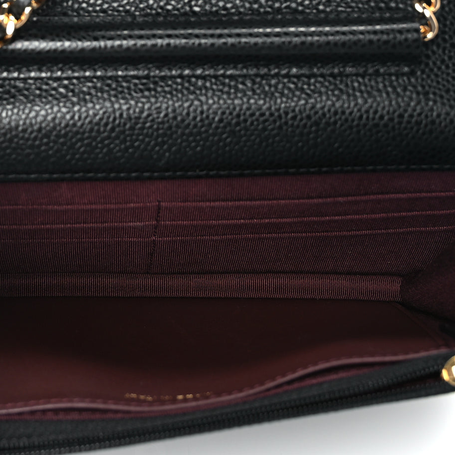 Chanel Caviar Quilted Wallet On Chain WOC Black Image 4