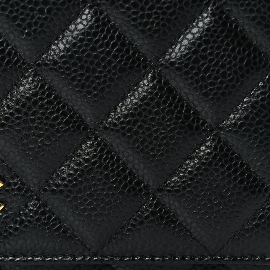 Chanel Caviar Quilted Wallet On Chain WOC Black Image 7