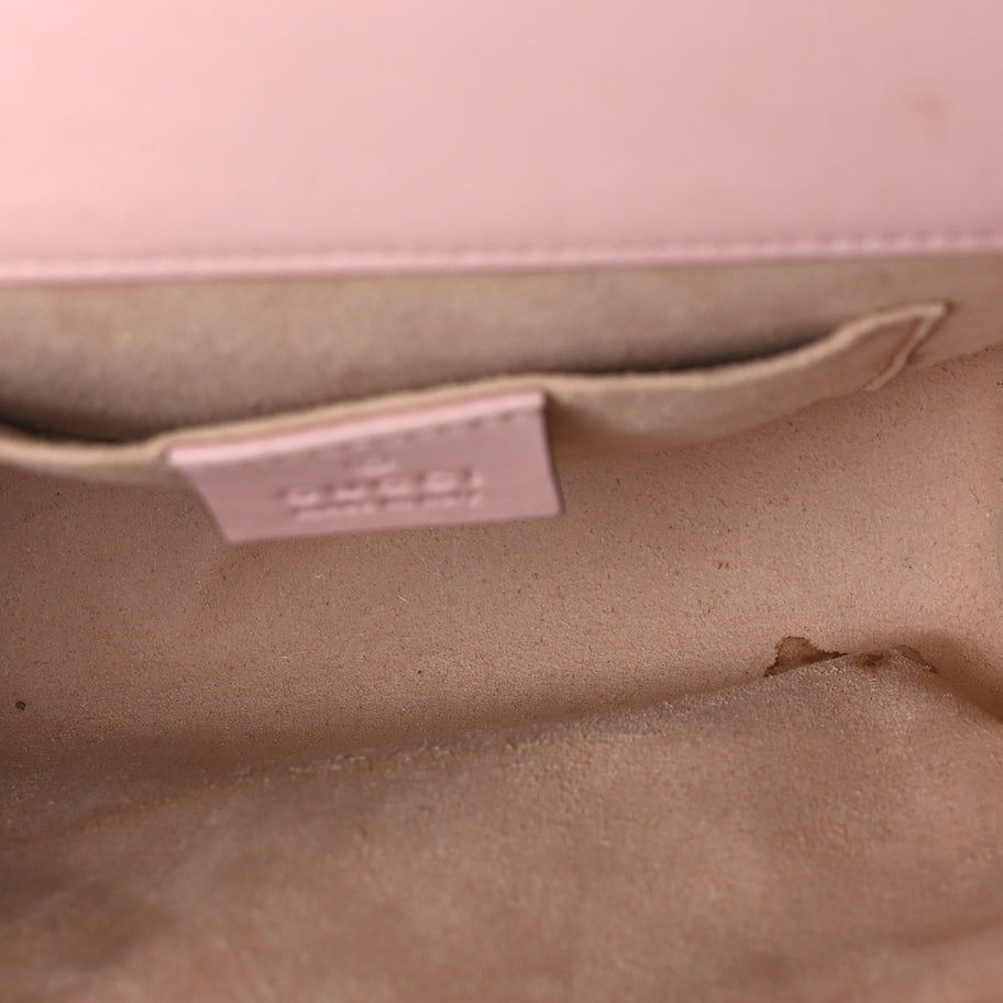 Gucci Calfskin Crystal Star Embroidered Small Padlock Shoulder Bag  Perfect Pink Multicolor Image 4