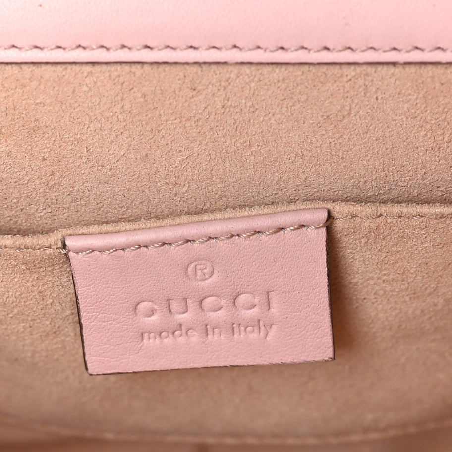 Gucci Calfskin Crystal Star Embroidered Small Padlock Shoulder Bag  Perfect Pink Multicolor Image 5