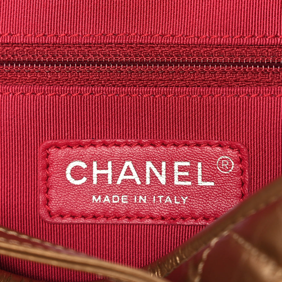 Chanel Metallic Aged Calfskin Quilted Medium Gabrielle Gold Image 5