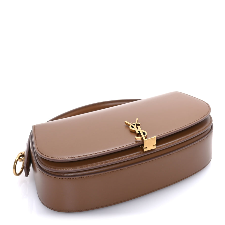Saint Laurent Box Calfskin Mini Voltaire Shoulder Bag  Dark Cork Image 3