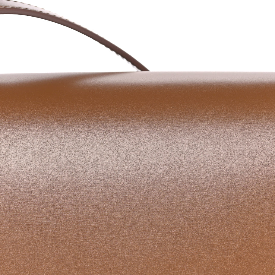 Saint Laurent Box Calfskin Mini Voltaire Shoulder Bag  Dark Cork Image 6