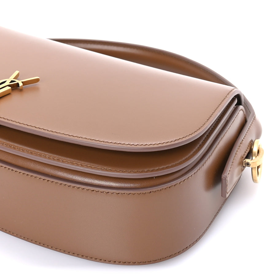 Saint Laurent Box Calfskin Mini Voltaire Shoulder Bag  Dark Cork Image 8