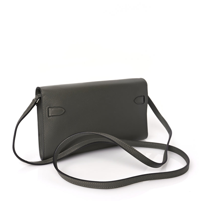  Hermes Evercolor Kelly Wallet To Go Gris Meyer