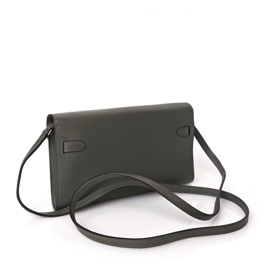 Hermes Evercolor Kelly Wallet To Go Gris Meyer Image 2