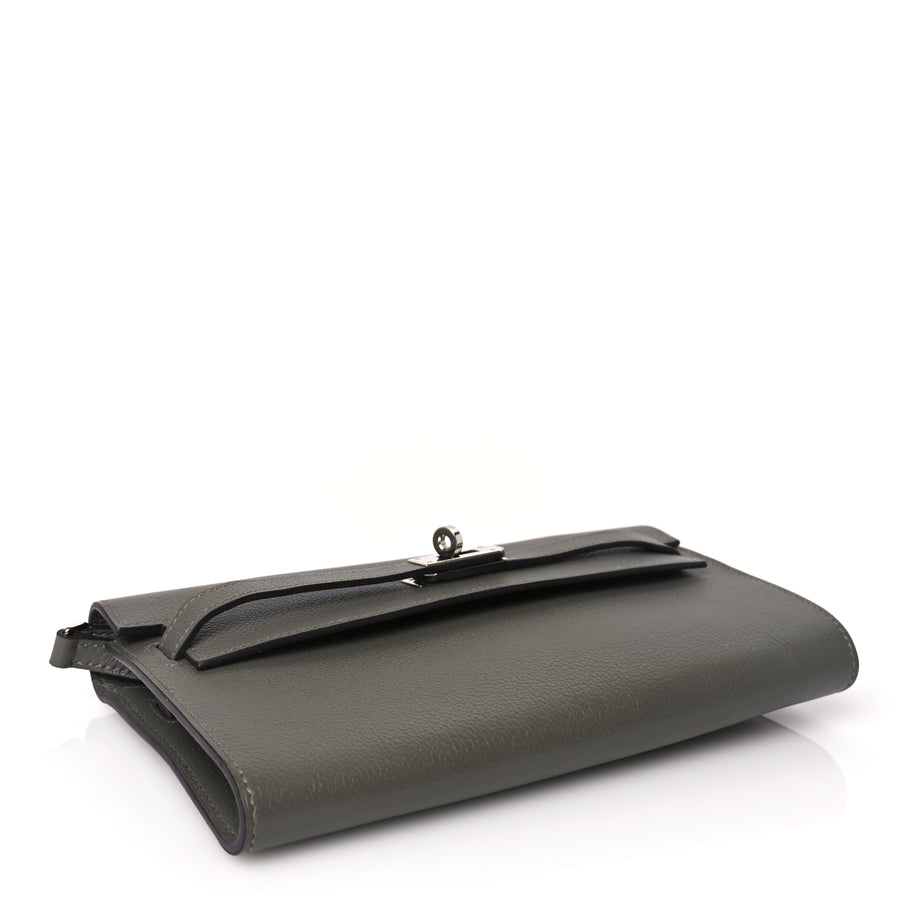 Hermes Evercolor Kelly Wallet To Go Gris Meyer Image 3