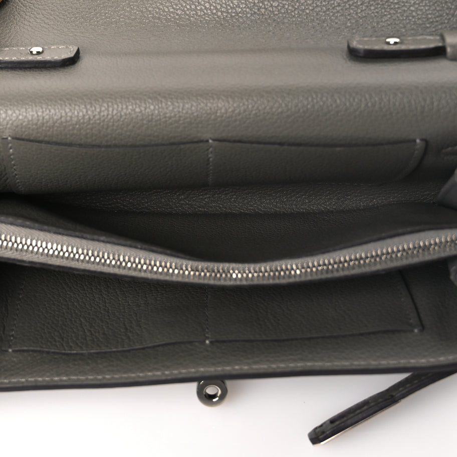 Hermes Evercolor Kelly Wallet To Go Gris Meyer Image 4