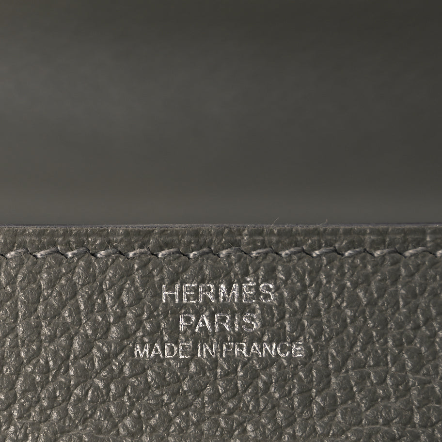 Hermes Evercolor Kelly Wallet To Go Gris Meyer Image 5