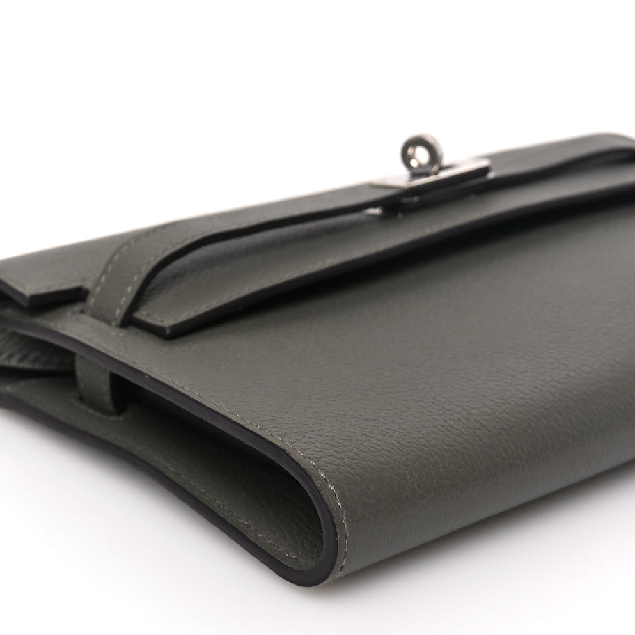 Hermes Evercolor Kelly Wallet To Go Gris Meyer Image 7