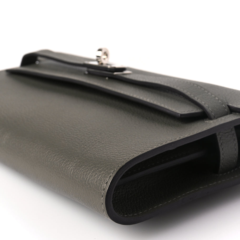 Hermes Evercolor Kelly Wallet To Go Gris Meyer Image 8