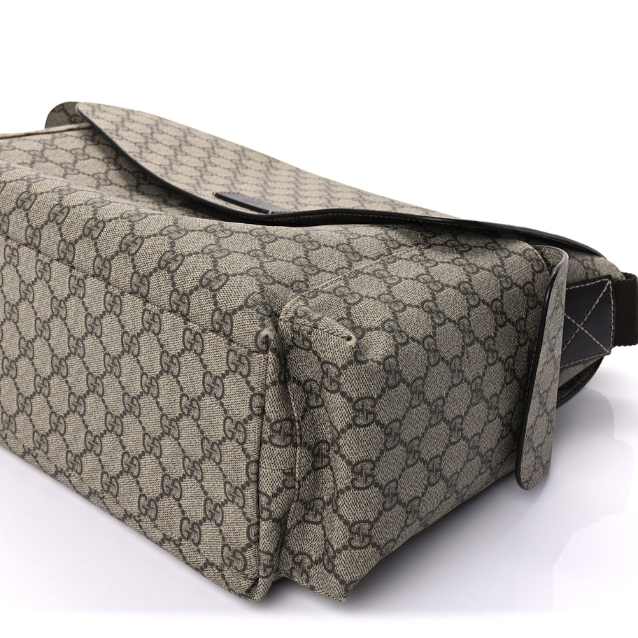 Gucci GG Plus Monogram Messenger Diaper Bag  Dark Brown Image 8