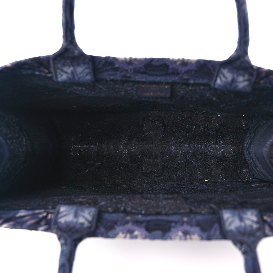 Christian Dior Canvas Embroidered Large KaleiDioroscopic Book Tote Blue Image 4