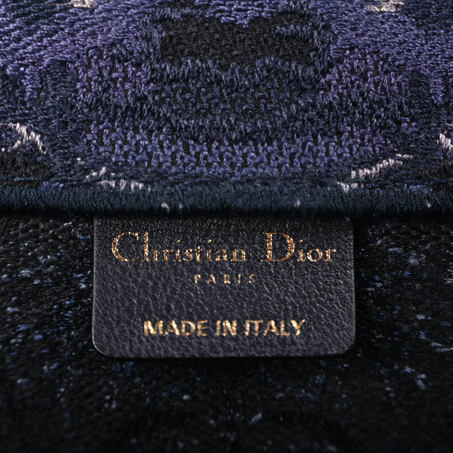 Christian Dior Canvas Embroidered Large KaleiDioroscopic Book Tote Blue Image 5