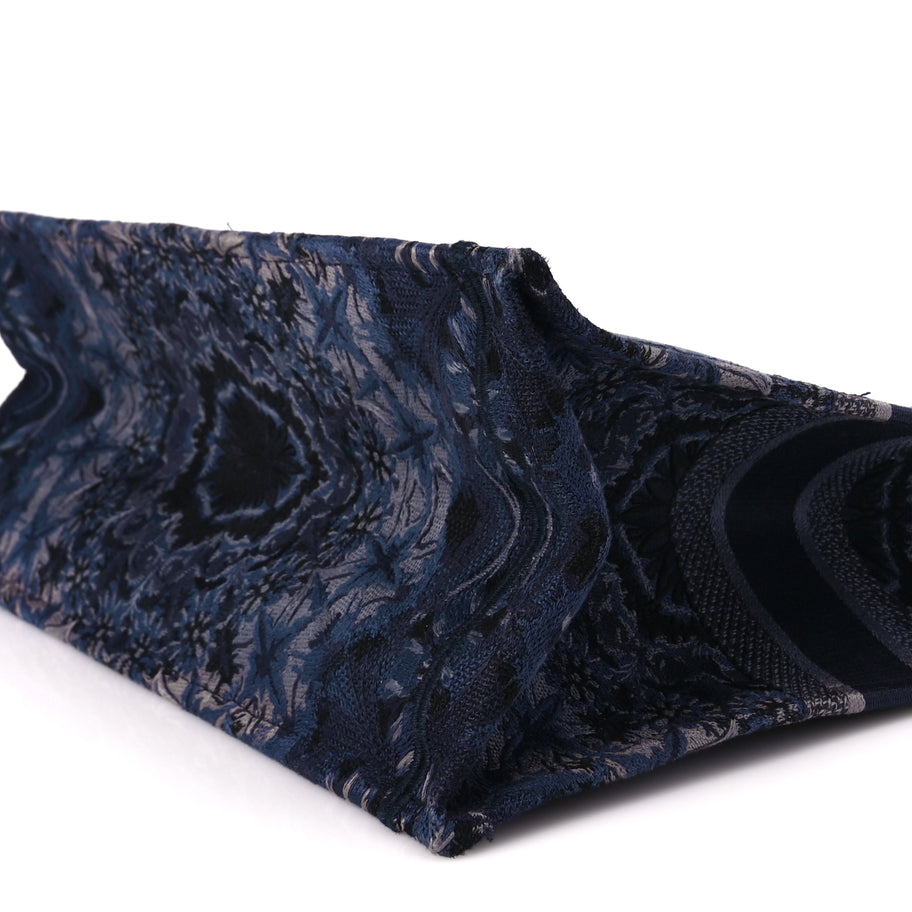 Christian Dior Canvas Embroidered Large KaleiDioroscopic Book Tote Blue Image 9