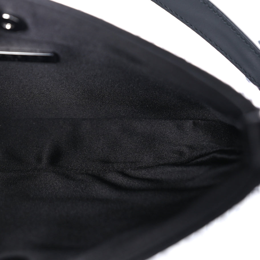 Prada Satin Crystal Cleo Adjustable Strap Shoulder Bag  Metal Image 4