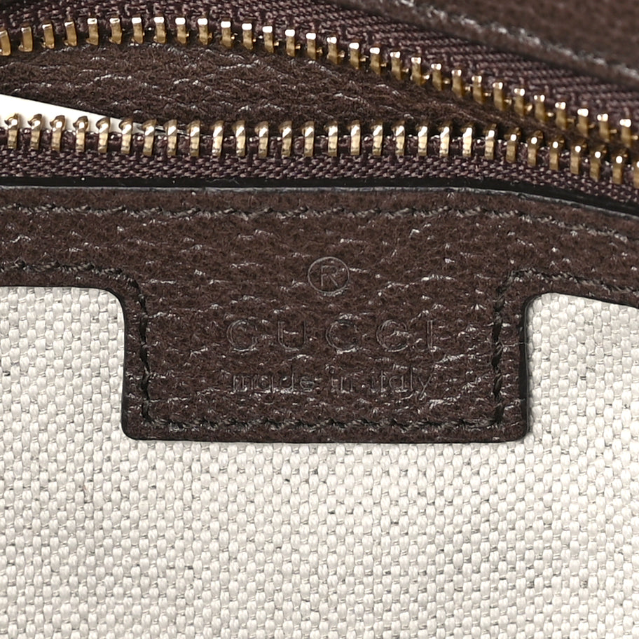 Gucci GG Supreme Monogram Textured Dollar Calfskin Blondie Chain Shoulder Flap Bag Beige Ebony New Acero Image 5
