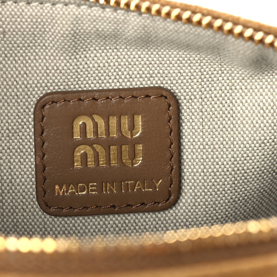 Miu Miu Suede Pouch Olive Green Image 5