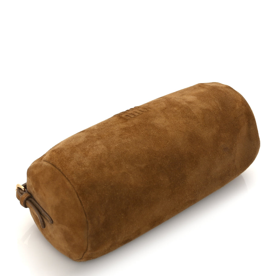 Miu Miu Suede Pouch Olive Green Image 7