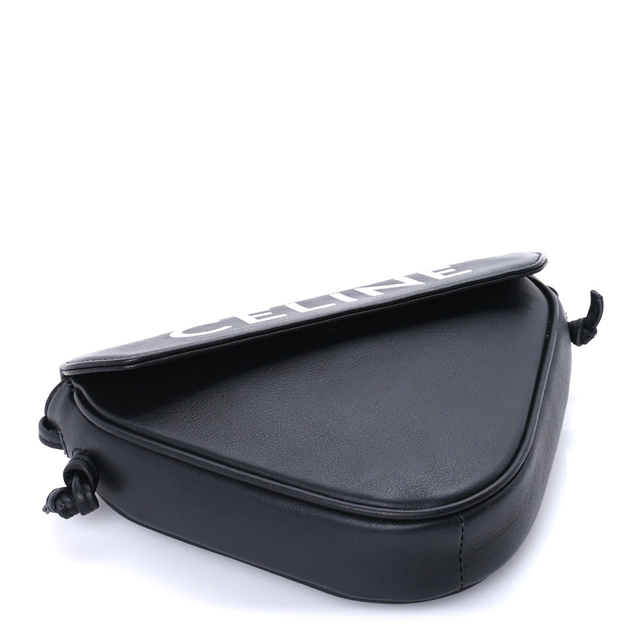 Celine Smooth Calfskin Triangle Crossbody Bag Black Image 3